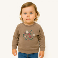 Girls brown flower sweatshirt
