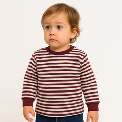 Maroon and white lining sweatshirt