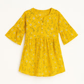 Girls yellow floral frock