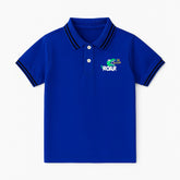 Boys ink blue Dino polo