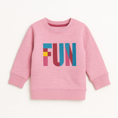 Girls pink FUN sweatshirt