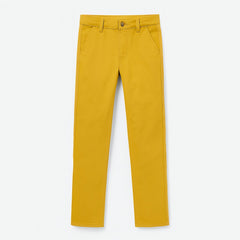 Girls mustard cotton pant