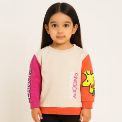 Girls orange and pink snoopy Sweatshirt