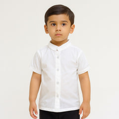 Boys white simple casual t-shirt