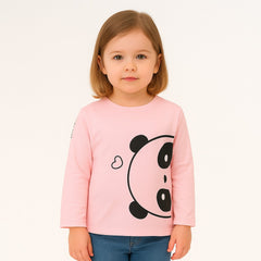 girls pink panda sweatshirt