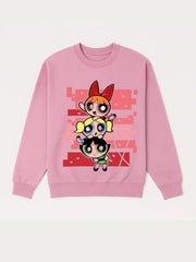 Girls Powerpuff Stack Fleece Sweatshirt