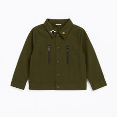 Girls embroided non denim jacket