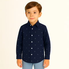 Boys blue astronaut casual shirt (Last Chance)