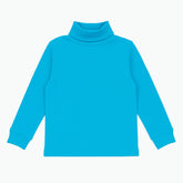 Blue basic high neck