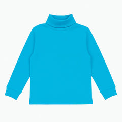Blue basic high neck