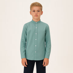 Boys sea green casual shirt