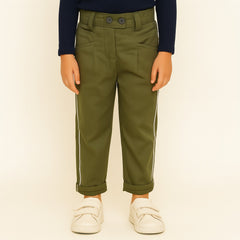 Girls silver stripe commando trouser