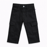 Boys Black Pocket Denim baggey Pant