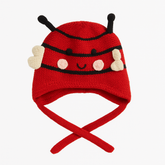 Red wool bee cap