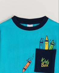 Boys Sky bluepencil pocket shirt