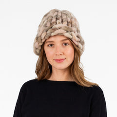 Girls green and pink wool cap