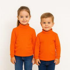 Orange basic high neck