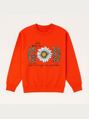 Girls With God Daisy Fleece Sweatshirt