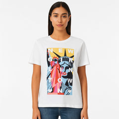 Ladies statue printed T-Shirt