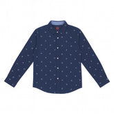 Boys blue astronaut casual shirt (Last Chance)
