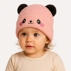 Pink cloud pompon cap