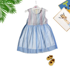 Girls blue and pink fancy frock