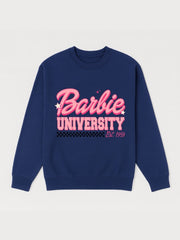 Girls Barbie University Fleece Sweatshirt