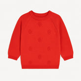 Girls red flower sweater