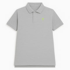 Boys gray tree polo shirt