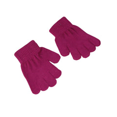 Girls shocking pink gloves