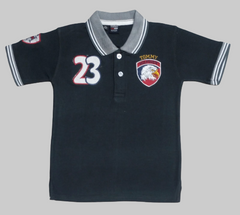 Boys gray eagle polo shirt