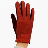 Rust and mehroon gloves