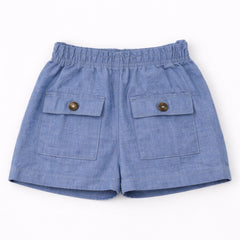 Girls non denim pocket shorts