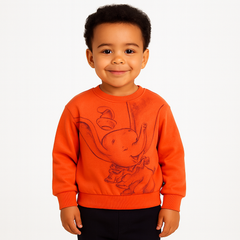 Orange elephant sweat shirt