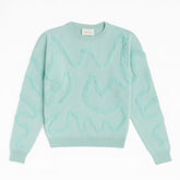 Sea green lace sweater (Last Chance)