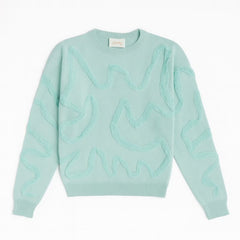 Sea green lace sweater