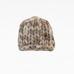 Girls green and pink wool cap
