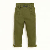 Girls silver stripe commando trouser