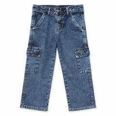 Boys Blue Pocket Denim baggey Pant