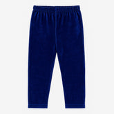 girls blue velvet trouser