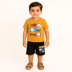 Boys yellow bear 2 pc