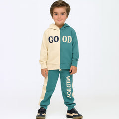 Boys green good hood tracksuit