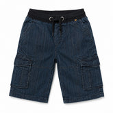 Boys gray 6 pocket denim short