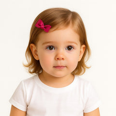 Girl pink ribbon bow