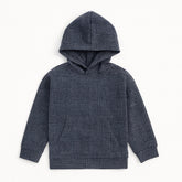 Girls gray check hood