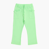 Girls light green wool trouser