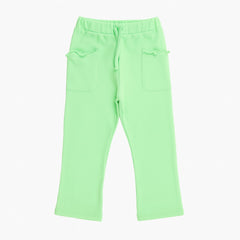 Girls light green wool trouser
