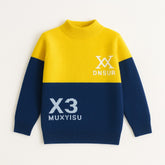 Boys blue and yellow sweater