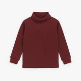 Dull maroon high neck