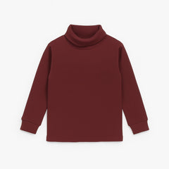 Dull maroon high neck
